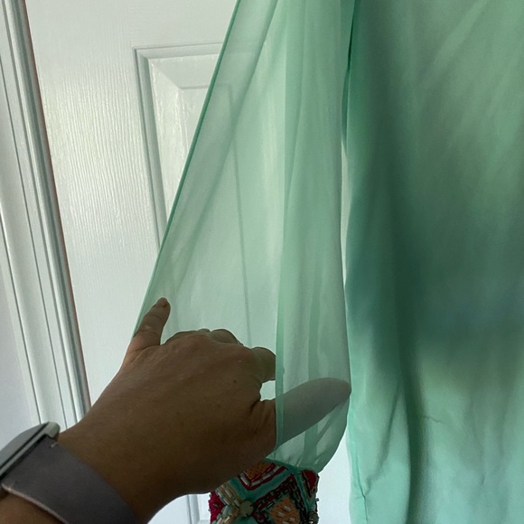 Allison ny dress  open sleeve with beaded cuff - Picture 3 of 7